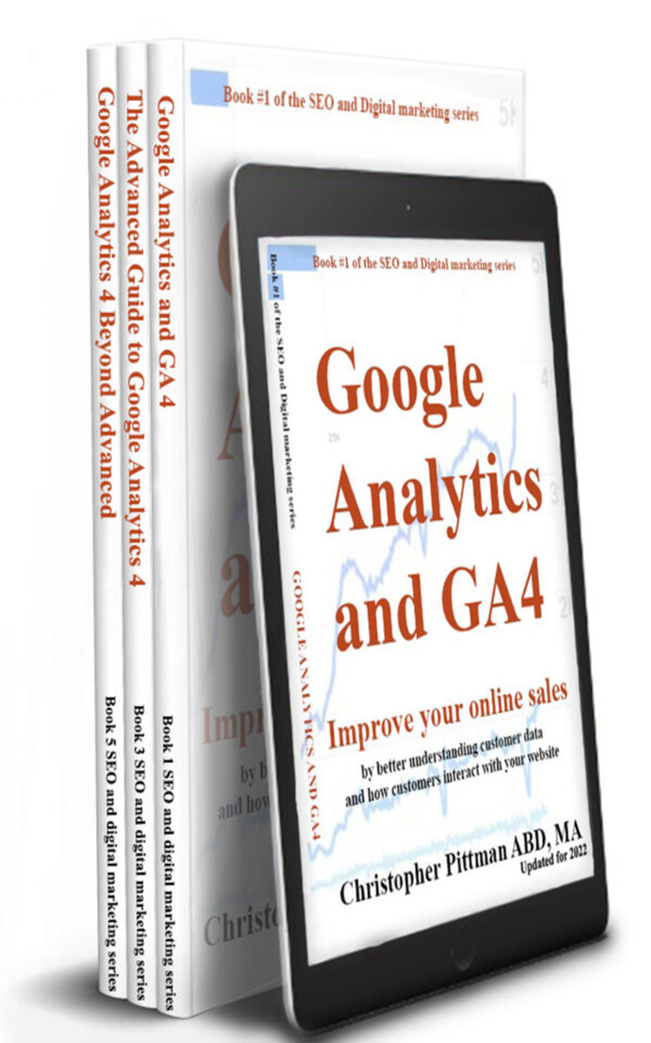 Pittcrewwebservices.com Google Analytics and SEO 3 book collection