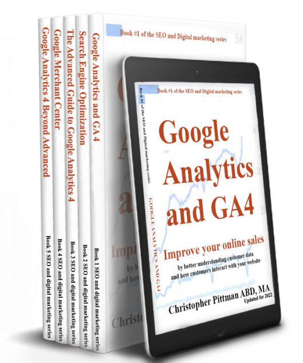 Pittcrewwebservices.com Google Analytics and SEO 5 book collection